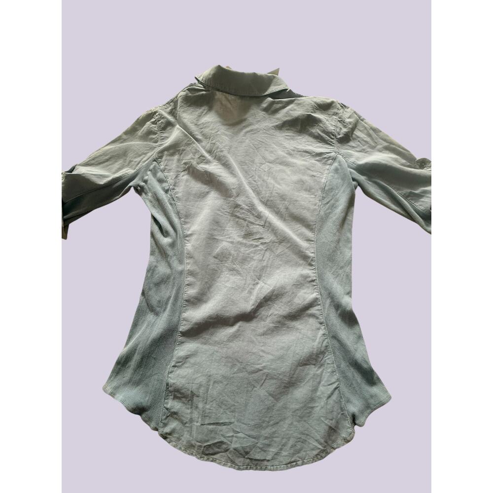 James Perse Women’s Three-Quarter Sleeve Button-Up Shirt Sz. 3-Slate, NWT - Picture 14 of 14